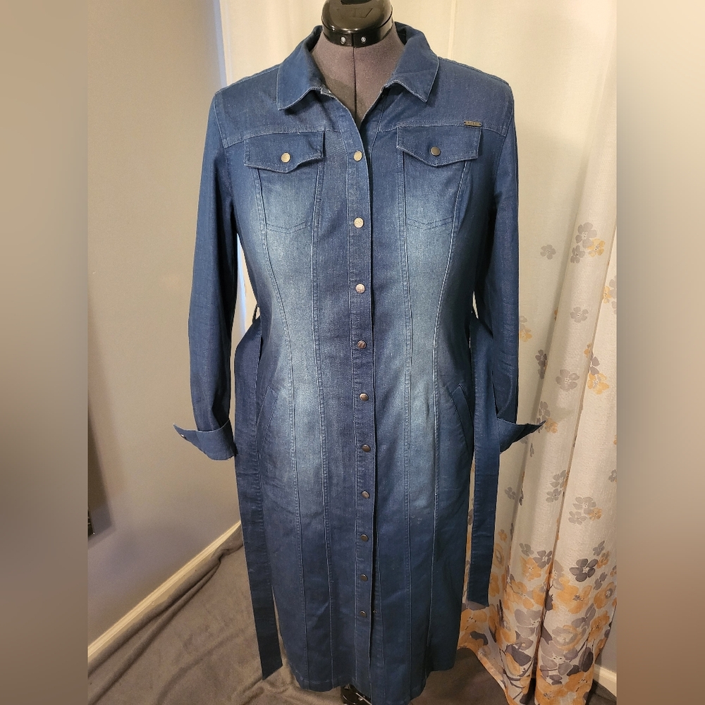 G.I.L.I Button Front Denim Dress 16 - Picture 2 of 4